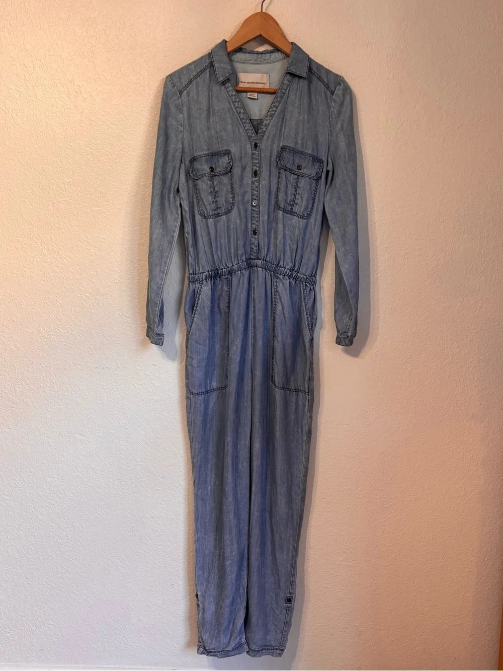 Anthropologie Pilcro Chambray Jumpsuit XS
